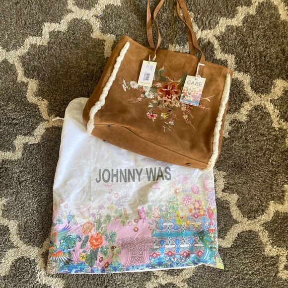 NWT Johnny Was Acacia Sherpa Embroidered Tote Bag - Picture 10 of 10